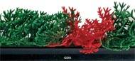 Separateur barrette Feuille PE Cyprés Vert-Rouge H7cmL75cm socleH3,5cm