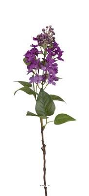 Lilas artificiel H 60 cm D 15 cm avec superbe tête tissu Mauve violet