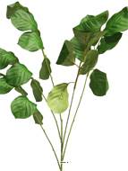 Branche de feuilles de Maranta leucineura artificielle, H118 cm - BEST