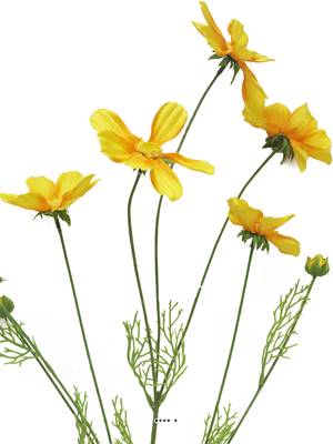 Cosmos artificiel en tige, H 92 cm Jaune - BEST