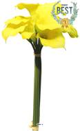 Bouquet d’Arum Calla artificiel, 12 têtes, H 45 cm Jaune - BEST