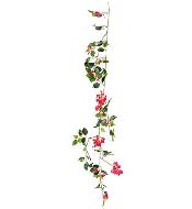 Guirlande de bougainvillier artificielle en tissu L 110 cm Rose fushia