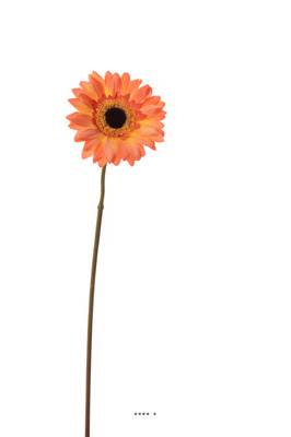 Gerbera artificiel H 36 cm D 8 cm superbe Orange clair