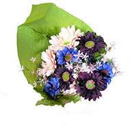 Superbe bouquet de fleurs artificielles "ADORABLE" création fleuriste H 50 cm D 30 cm