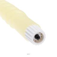 Lot de 2 Bougies Cylindriques Cire Ivoire 3DF en Spirale Torsadées - D 2,3 cm H 23 cm