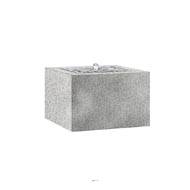 Fontaine fibres de verre/ composite Ext. cylindre 57cm 57cm H37cm gris