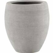 Bac fibres de verre/ composite Ext. bullet bas 41cm H45cm gris ray