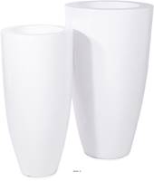 Bac fibres de verre robuste et revêtement gelcoat qualité marine Ø 38 cm H 80 cm Ext. bullet blanc glossy