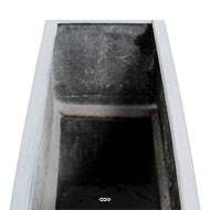 Jardinière haute en fibre de verre H 60 cm Gris ciment