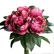 Bouquet de Pivoines artificielles 8 ttes Diametre 35 cm Rose fushia
