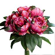 Bouquet de Pivoines artificielles 8 têtes Diametre 35 cm Rose fushia