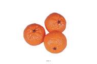 Mandarine artificielle en lot de 3 en Plastique soufflé D 65x50 mm