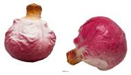 Choux rouge artificiel en lot de 2 en Plastique soufflé H 13x12 cm