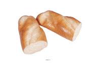 Demi baguette de pain artificiel X 2 en Plastique soufflé L 180x90 mm