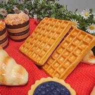 Gaufre artificielle en lot de 2 en Plastique soufflé L 120x90 mm