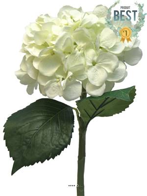 Hortensia artificiel en branche, H 48 cm Crème - BEST