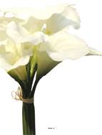 Bouquet d’Arum Calla artificiel, 12 têtes, H 45 cm Crème - BEST