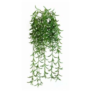 Succulente plante verte artificielle suspendue H 45 cm