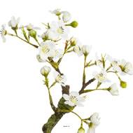 Bonsaï Prunus du japon Artificiel en pot H 27 cm Crème
