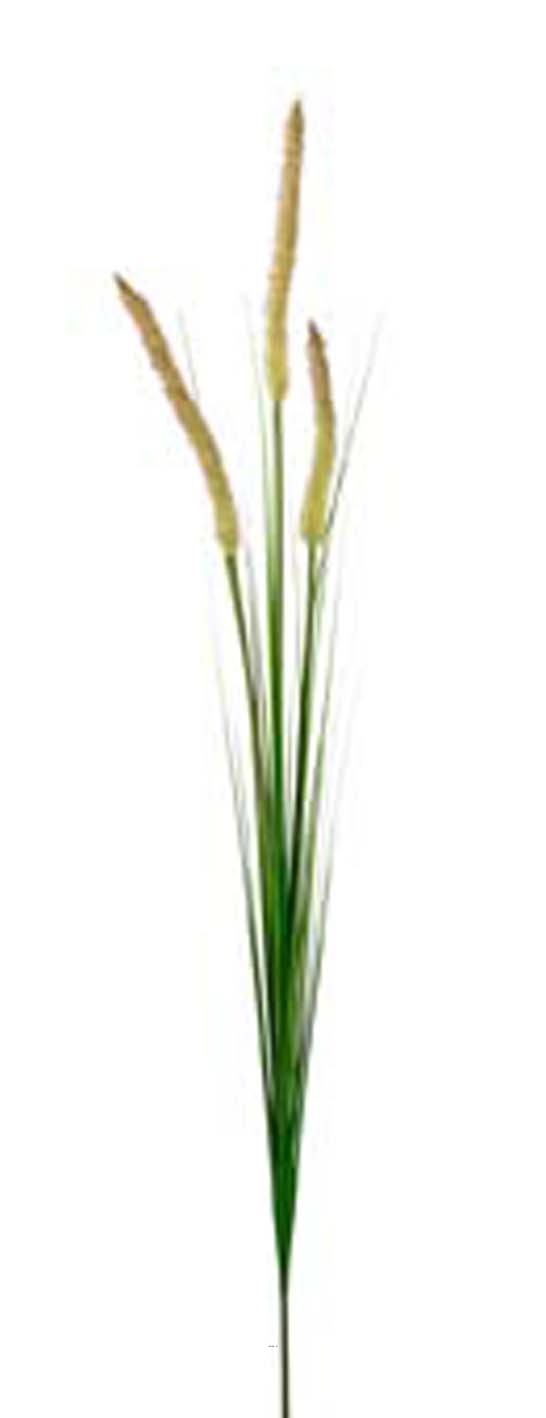 Pennisetum artificiel H 90 cm 3 superbes plumeaux vert rouge