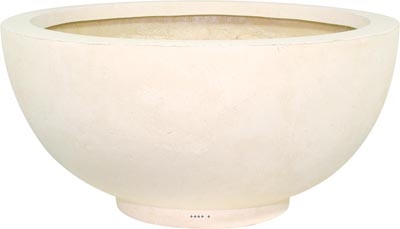 Bac en Polystone Landi Ext. Bol D 70 x H 32 cm crème