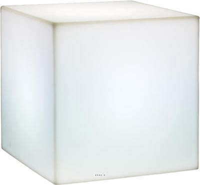 Bac lumineux Lighty Ext. Cube L 40x 40 x H 40 cm Blanc