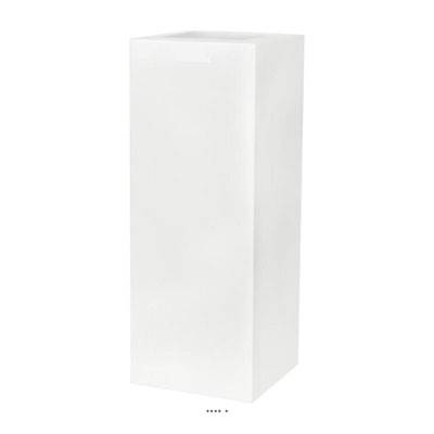 Bac en pures fibres Blanka Ext. jardinière L 45x l 45 x H 100 cm blanc glossy