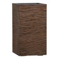 Bac fibres de verre  Ext carr haut 37cm 37cm H67cm marron grav