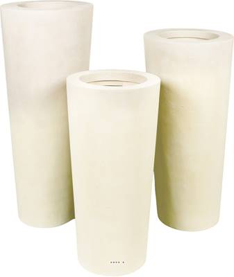 Bac polystone Ø 46 cm H 95 cm Ext. colonne crème