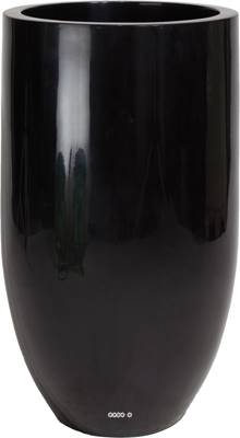 Bac fibres de verre robuste et revêtement gelcoat qualité marine Ø 50 cm H 90 cm Ext. cigare noir glossy