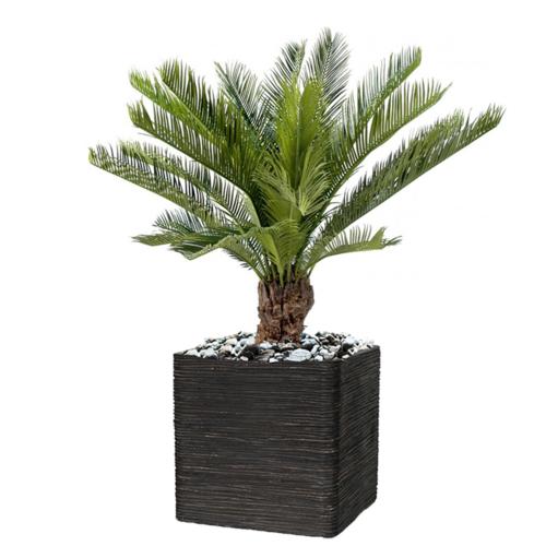 Palmier Artificiel Cycas en pot  H 90 cm Vert