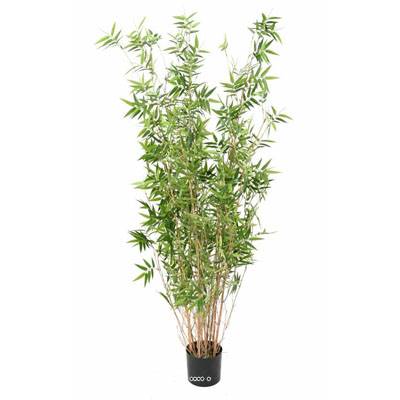 Bambou Oriental Artificiel cannes fines en pot H 130 cm D 45 cm Vert