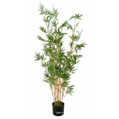 Bambou Artificiel finition mousse verte H 150 cm Vert