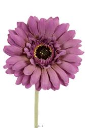 Gerbera artificiel H 55 cm D 10 cm superbe tte tissu Mauve violet