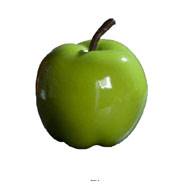 Pomme artificielle Verte brillante D 14 cm. Tres bel objet déco.