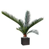 Palmier Cycas Artificiel en pot H 60 cm Vert