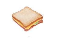 Sandwich club artificiel en Plastique souffl D 125 mm