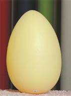 Œuf jaune artificiel en lot de 12 en Plastique soufflé H 170x100 mm