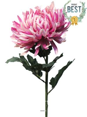 Chrysanthème artificiel, H 63 cm Rose - BEST