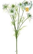 Nigelle de Damas artificielle, 6 ramures, H 66 cm Blanc neige - BEST