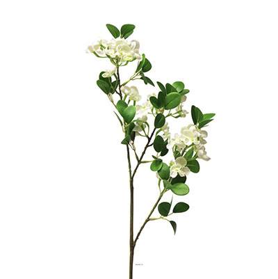 Branche de seringat artificiel H 89 cm 3 ramures  Blanc 