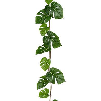 Guirlande de feuilles de philodendron artificielles L 185 cm