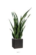 Sansevieria artificiel en pot H 110 cm en plastique haut de gamme