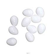 Oeufs blancs artificiels en Plastique x10 soufflé H 65 mm D 45 mm