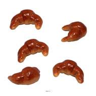 Lot de 5 petits croissant artificiels Longueur 5 cm, Largeur 7 cm