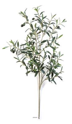 Branche d'olivier artificiel H 105 cm avec 306 feuilles tissu + 12 Olives D 40 cm