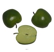 Demi pomme artificielle Verte X 3 en Plastique soufflé H 65x40 mm