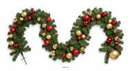 Guirlande de Noël Artificielle Lg 275 cm  Boules Rouge - Or Pro NF S54-200 - EN71-2 : Décoration Fes