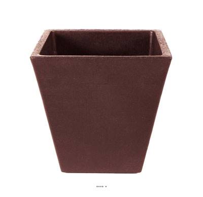 Bac LEA Chocolat L 45 X H 46 CM Cubique évasé intérieur / extérieur