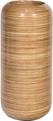 Bac fibre de verre Rattan Int. Colonne ronde D 40 x H 91 cm Sable